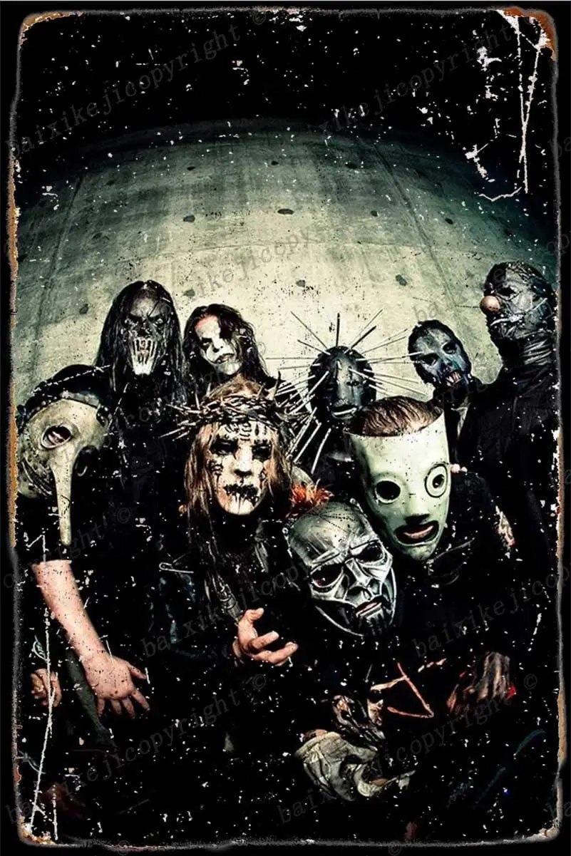 Slipknot poster II Tin Sign Vintage Metal Sign Poster Home Wall Decor Cafe Bar Pub Club Gift
Slipknot poster II Tin Sign Vintage Metal Sign Poster Home Wall Decor Cafe Bar Pub Club Gift