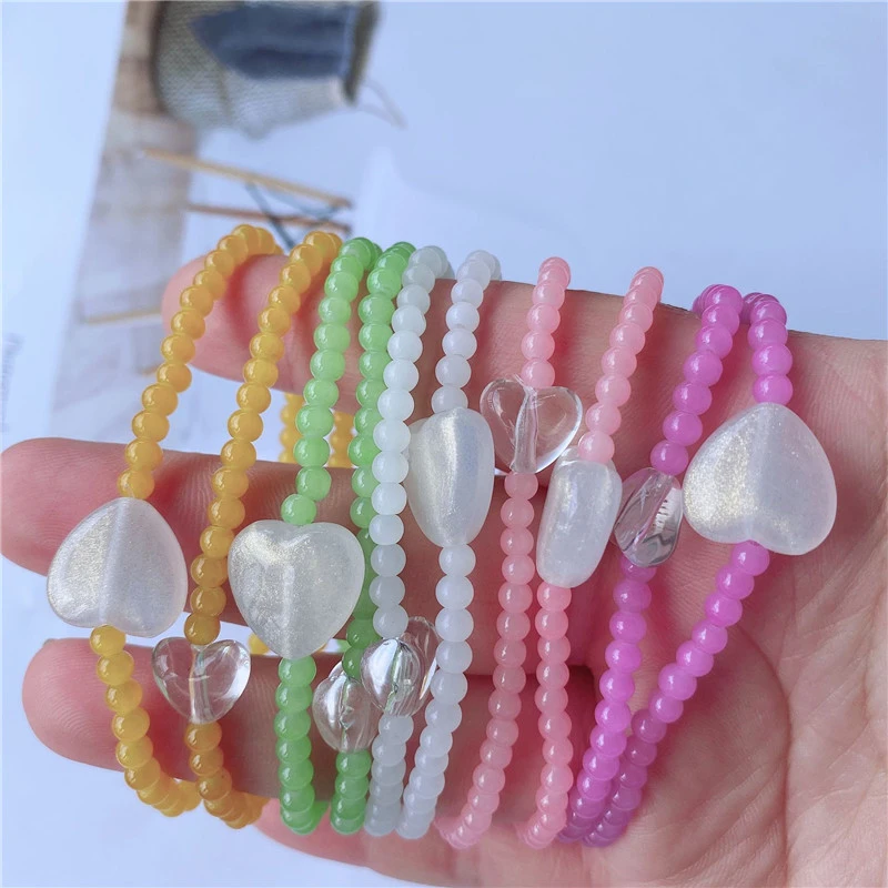 2020 Kpop 2pcs/sets Aesthetic Heart Transparent Handmade Elastic Crystal Bead Bracelet For Women BFF Gifts Accessories Jewellery
2020 Kpop 2pcs/sets Aesthetic Heart Transparent Handmade Elastic Crystal Bead Bracelet For Women BFF Gifts Accessories Jewellery