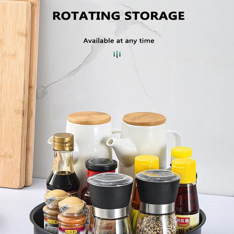 Rotating Tray Organizer Storage Containers For Spice Jar Food Snack Non Slip Turntable Storage Plate Kitchen Accessories
Rotating Tray Organizer Storage Containers For Spice Jar Food Snack Non Slip Turntable Storage Plate Kitchen Accessories