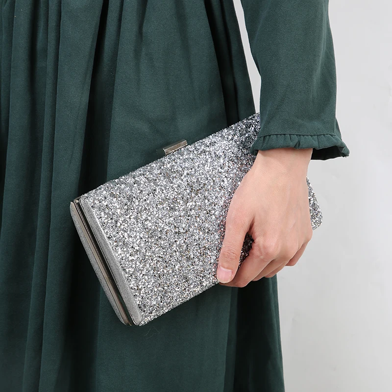 Women Evening Clutch Bag Diamond Sequin Wedding Clutch Purse and Handbag Party Banquet Black Gold Silver Two Chain Shoulder Bag 
Women Evening Clutch Bag Diamond Sequin Wedding Clutch Purse and Handbag Party Banquet Black Gold Silver Two Chain Shoulder Bag