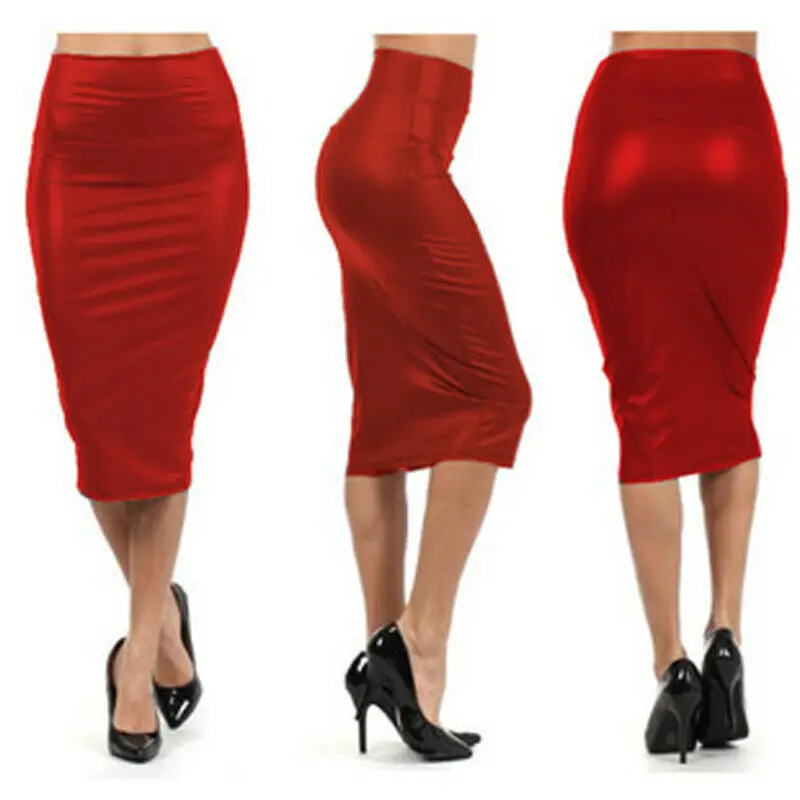 Women Faux Leather Slim Skirt Bandage Body con Vintage High Waist Solid Color Evening Party Pencil Skirts
Women Faux Leather Slim Skirt Bandage Body con Vintage High Waist Solid Color Evening Party Pencil Skirts
