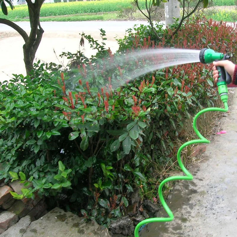 10M Expandable Flexible Coiled Garden Hose With A 7 Pattern Spray Gun Green
10M Expandable Flexible Coiled Garden Hose With A 7 Pattern Spray Gun Green