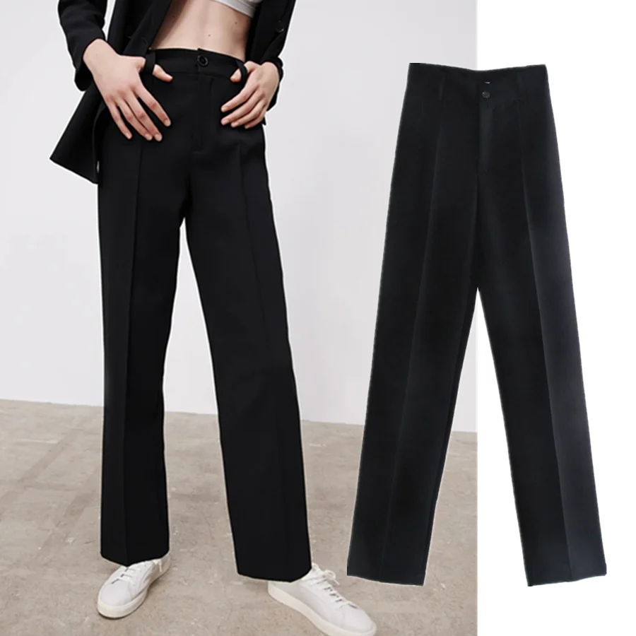 Withered Enlgand Style Fashion Solid Colorful High Waist Suit Pants Casual Straight Pants Women Pantalones Mujer Trousers Women
Withered Enlgand Style Fashion Solid Colorful High Waist Suit Pants Casual Straight Pants Women Pantalones Mujer Trousers Women