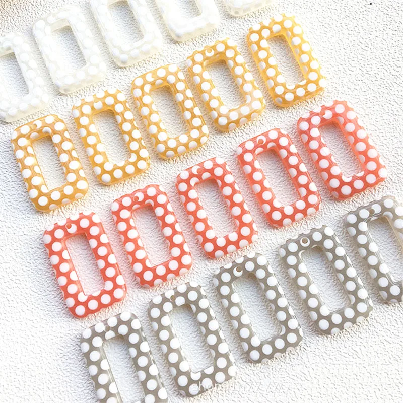 Fashion Polka Dots Style Hollow Out Geometry Rectangle Pendant Charms Ornament Garment Accessory Beading Material 40pcs 18*30mm
Fashion Polka Dots Style Hollow Out Geometry Rectangle Pendant Charms Ornament Garment Accessory Beading Material 40pcs 18*30mm