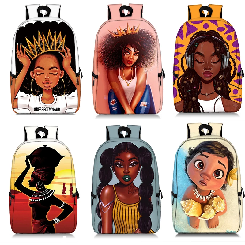 cartoon afro brown girls print backpack Africa lady rucksack children school bags for teenager girl student backpack book bag
cartoon afro brown girls print backpack Africa lady rucksack children school bags for teenager girl student backpack book bag