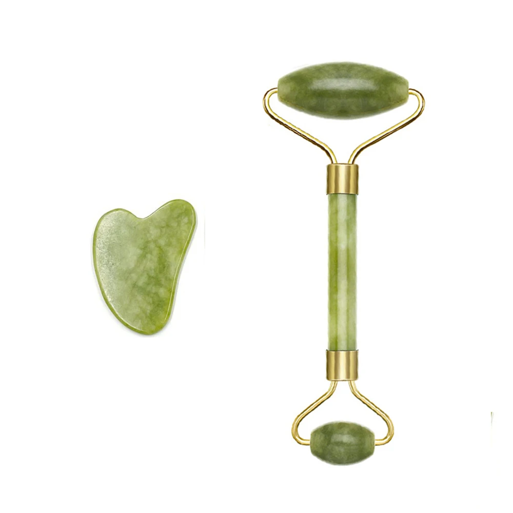 Natural Roller Massager For Face Gua Sha Jade Roller Massage Scraper Facial Slimming Body Skin Care Lifting Guasha Tools 2PCS
Natural Roller Massager For Face Gua Sha Jade Roller Massage Scraper Facial Slimming Body Skin Care Lifting Guasha Tools 2PCS