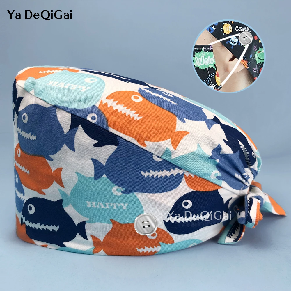 Breathable Cartoon Printing Doctor Sweat-absorbent Surgical Cap Nurse Head Hair Baotou Scrubs Hats Beauty Salon Nursing Caps New
Breathable Cartoon Printing Doctor Sweat-absorbent Surgical Cap Nurse Head Hair Baotou Scrubs Hats Beauty Salon Nursing Caps New