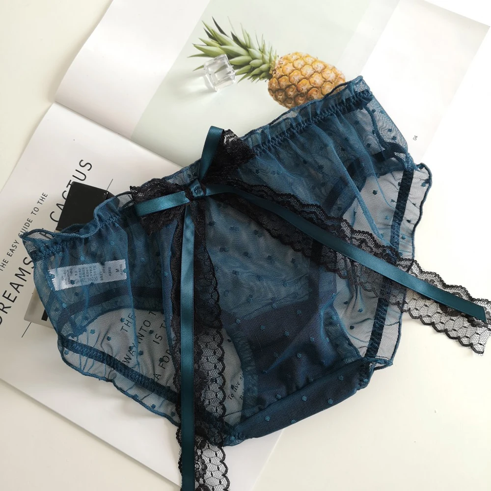 2020 New Lace Bowknot Ladies Panties Mesh Transparent Polka Dot Underwear Women Low-Waist Seamless Briefs Female
2020 New Lace Bowknot Ladies Panties Mesh Transparent Polka Dot Underwear Women Low-Waist Seamless Briefs Female