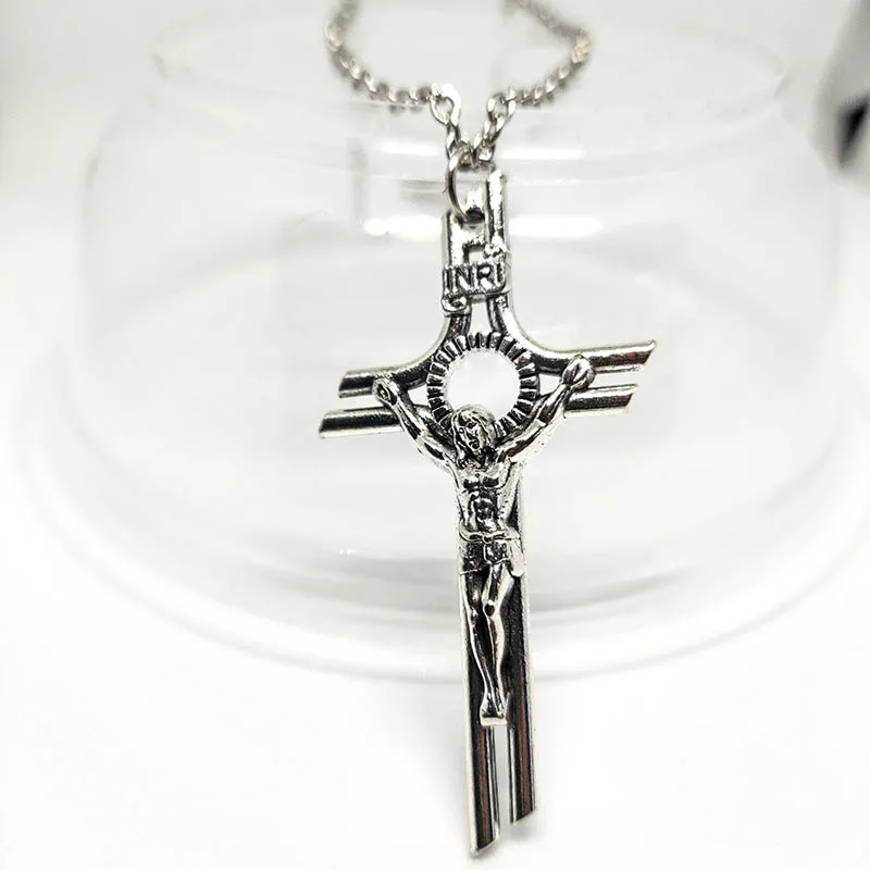 Jesús Cruz INRI Crucifijo Jesús Punk Aleación Colgante Collar Hombres Mujeres Joyería De moda Regalos 
Jesús Cruz INRI Crucifijo Jesús Punk Aleación Colgante Collar Hombres Mujeres Joyería De moda Regalos