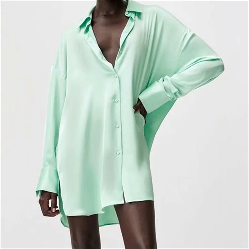 ZXQJ Women 2021 Fashion Oversized Soft Touch Blouses Vintage Long Sleeve Button-up Female Shirts Chic Tops
ZXQJ Women 2021 Fashion Oversized Soft Touch Blouses Vintage Long Sleeve Button-up Female Shirts Chic Tops