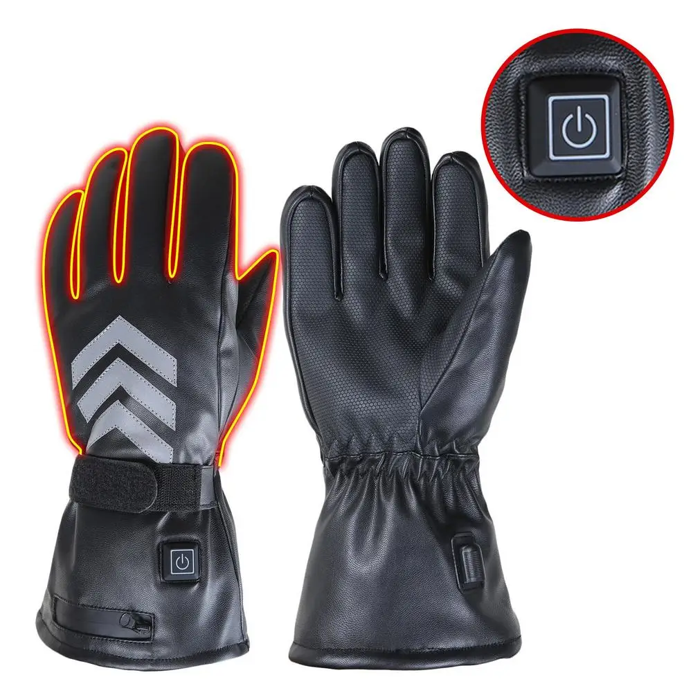 8.4V PU Leather Self Heated Gloves Motorcycle Warm Electric Heating Gloves Mitten With 3 Temp Setting For Climbing Skiing Riding
8.4V PU Leather Self Heated Gloves Motorcycle Warm Electric Heating Gloves Mitten With 3 Temp Setting For Climbing Skiing Riding