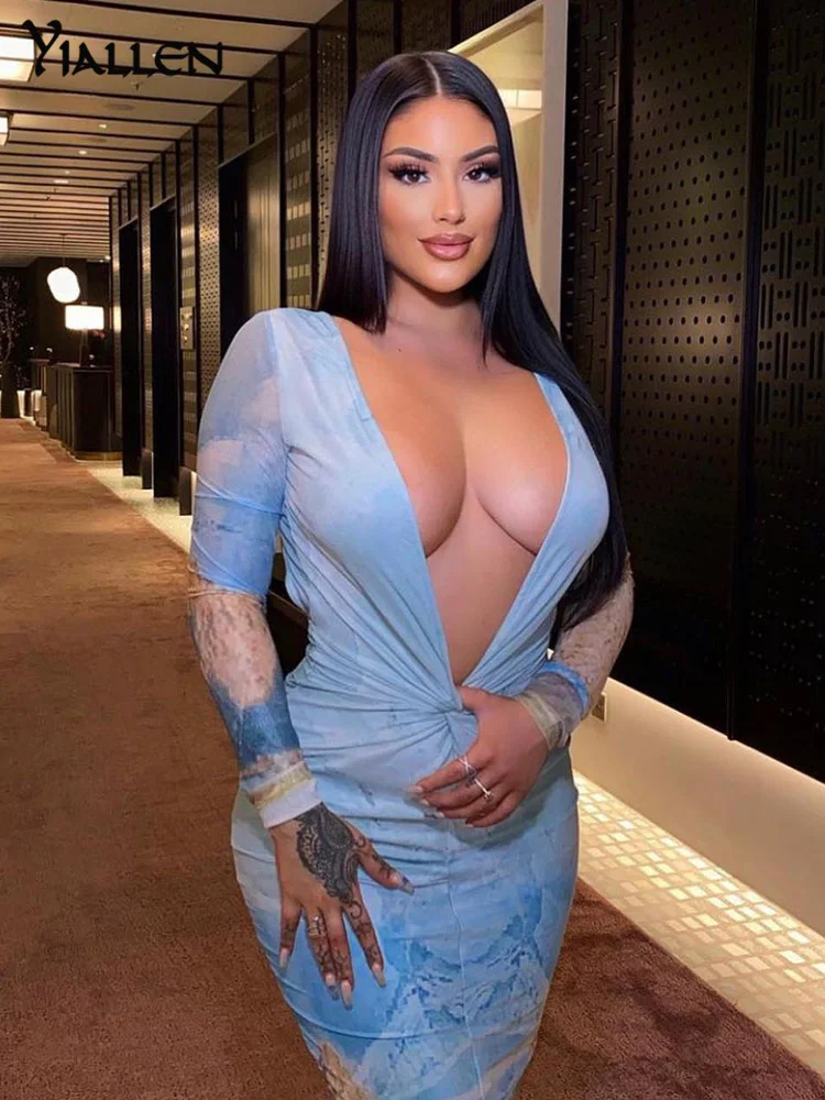 Yiallen Autumn Aesthetic Print Maxi Dress New Women Sexy V-Neck Cleavage Body-shaping Robe Female Bodycon Party Club Vestidos
Yiallen Autumn Aesthetic Print Maxi Dress New Women Sexy V-Neck Cleavage Body-shaping Robe Female Bodycon Party Club Vestidos