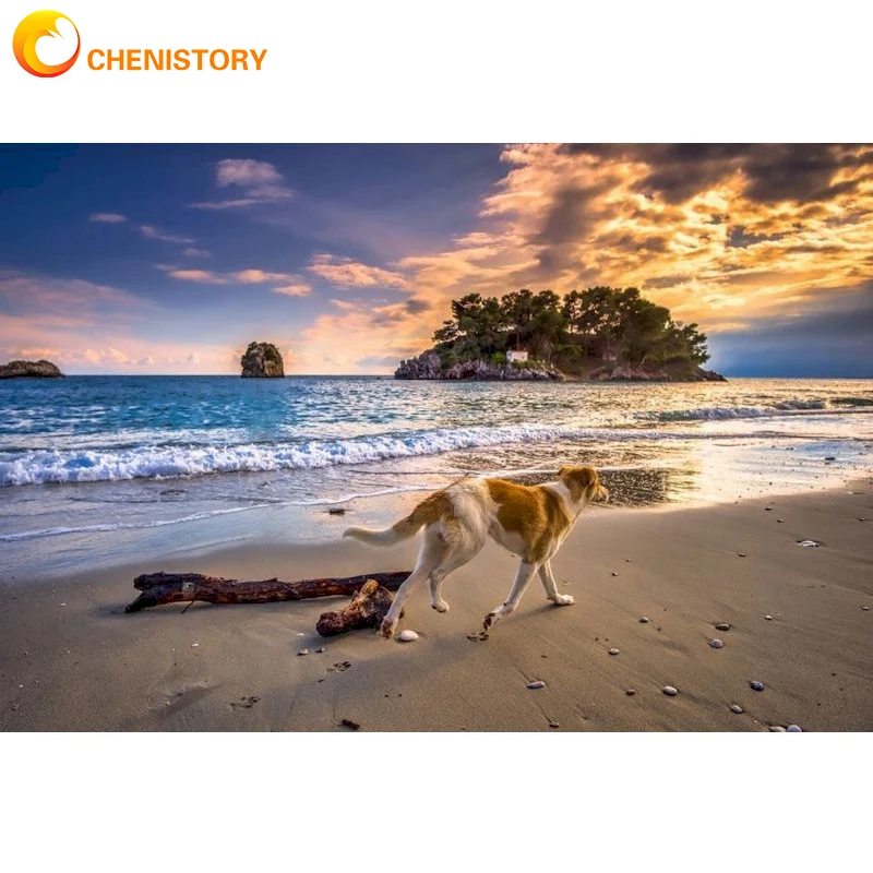 CHENISTORY 60*75 DIY HandPainted Oil Paintings Painting By Numbers Beach Picture Acrylic Paint Kits Home Decor Gift Coloring Dog
CHENISTORY 60*75 DIY HandPainted Oil Paintings Painting By Numbers Beach Picture Acrylic Paint Kits Home Decor Gift Coloring Dog