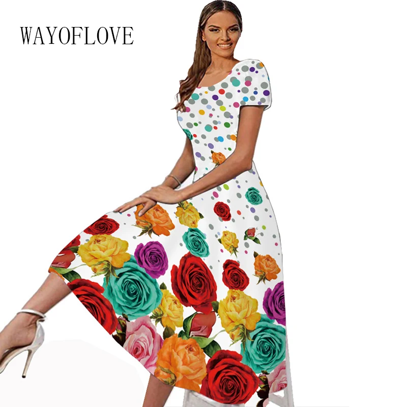 Женское длинное платье с коротким рукавом WAYOFLOVE, элегантное пляжное Повседневное платье с принтом в горошек розы для весны и лета
Женское длинное платье с коротким рукавом WAYOFLOVE, элегантное пляжное Повседневное платье с принтом в горошек розы для весны и лета