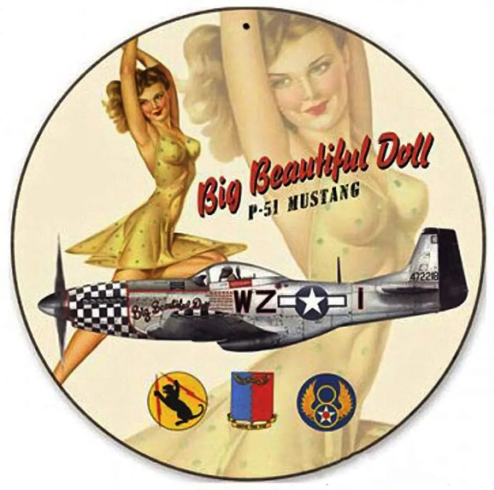 P-51 Pin Up Girl Sign Round Metal Tin Sign Bar Cafe Home Garage Wall Decoration 12 Inch wall decor metal wall decor
P-51 Pin Up Girl Sign Round Metal Tin Sign Bar Cafe Home Garage Wall Decoration 12 Inch wall decor metal wall decor