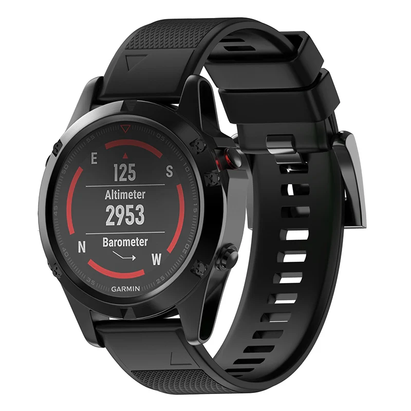 Ремешок силиконовый для Garmin Fenix 6X 6 6S Pro 5X 5 5S Plus 3 HR 20 22 26 мм | Электроника