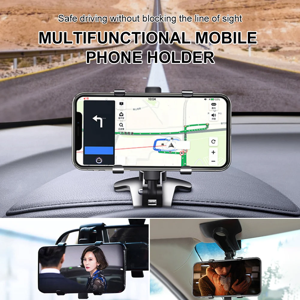 New Car Phone Holder Universal Clip 360° Rotating Adjustable Rearview Clip Phone Mount for 3"-7" Auto GripSmartphones
New Car Phone Holder Universal Clip 360° Rotating Adjustable Rearview Clip Phone Mount for 3"-7" Auto GripSmartphones