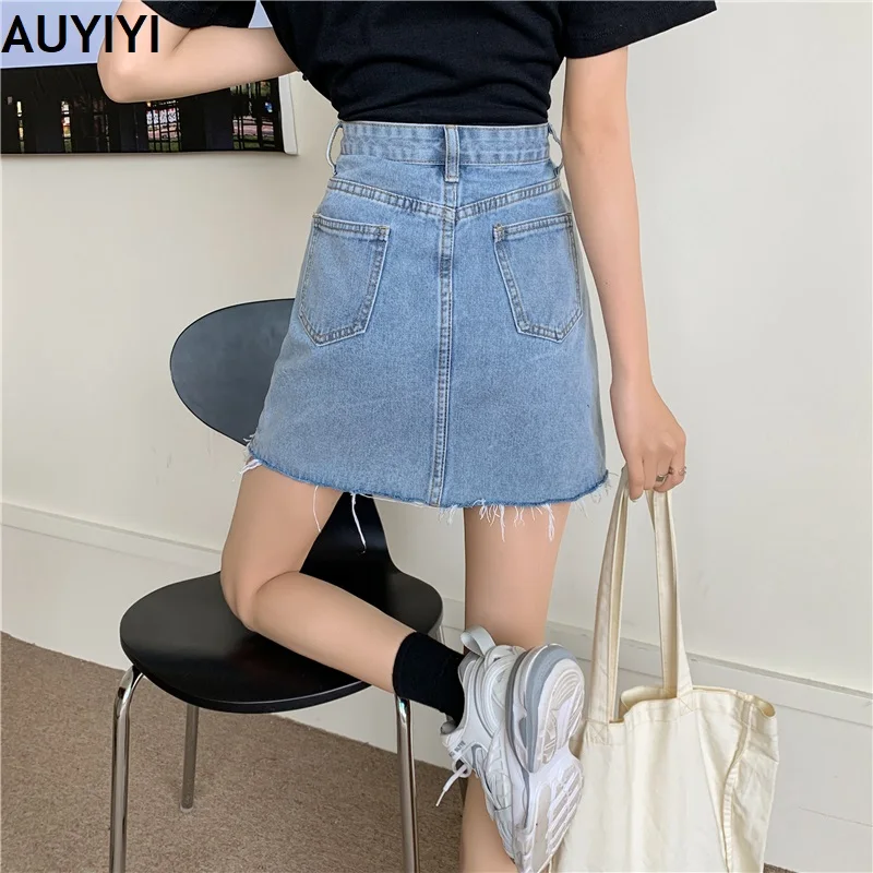 Denim short skirt female 2021 spring fashion new high waist net red small bag hip a-line skirt summer AUYIYI
Denim short skirt female 2021 spring fashion new high waist net red small bag hip a-line skirt summer AUYIYI