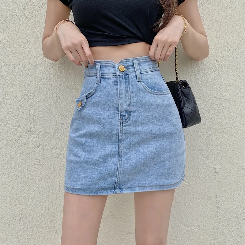 Джинсовая короткая юбка FAKUNTN, юбка средней длины, женская летняя новая облегающая юбка А-силуэта с высокой талией, модная одежда в Корейском ...
Джинсовая короткая юбка FAKUNTN, юбка средней длины, женская летняя новая облегающая юбка А-силуэта с высокой талией, модная одежда в Корейском ...