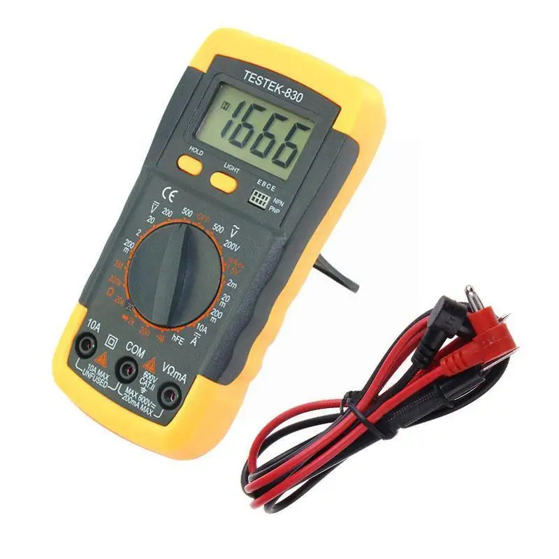 A830l 830l Testek-830 Auto Digital Range Multimeter Current Resistance Tester Voltage Tester S7q0
A830l 830l Testek-830 Auto Digital Range Multimeter Current Resistance Tester Voltage Tester S7q0