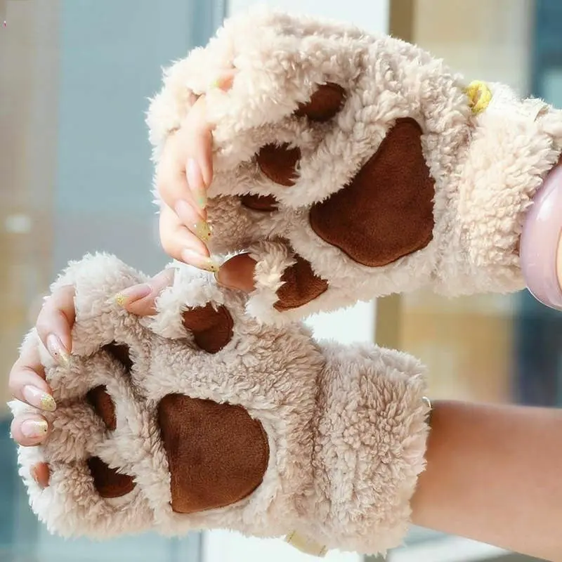 1 Pair Cute Bear Cat Kitten Paw Claw Gloves Soft Women Accessories 6 Colors Plush Short Fingerless Gloves Half Finger 
1 Pair Cute Bear Cat Kitten Paw Claw Gloves Soft Women Accessories 6 Colors Plush Short Fingerless Gloves Half Finger