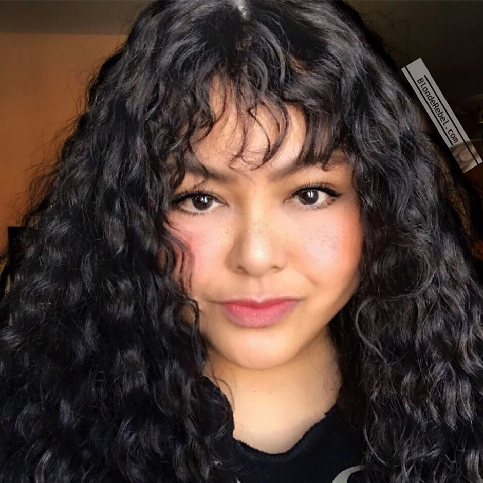 GLOSSY Water Wave Human Hair Wigs with Bangs Natural Black Brazilian Wigs Glueless No Lace Front Wigs Machine Made Wave Wigs
GLOSSY Water Wave Human Hair Wigs with Bangs Natural Black Brazilian Wigs Glueless No Lace Front Wigs Machine Made Wave Wigs