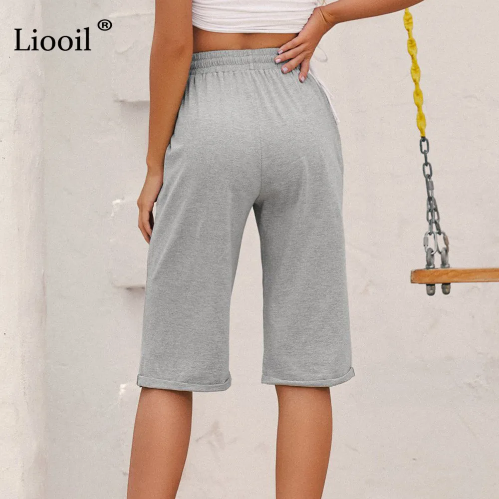 Liooil Casual Loose Hole Knee Length Sweatpants 2020 Summer Mid Waist Straight Hollow Out With Pockets Women's Streetwear Pants
Liooil Casual Loose Hole Knee Length Sweatpants 2020 Summer Mid Waist Straight Hollow Out With Pockets Women's Streetwear Pants