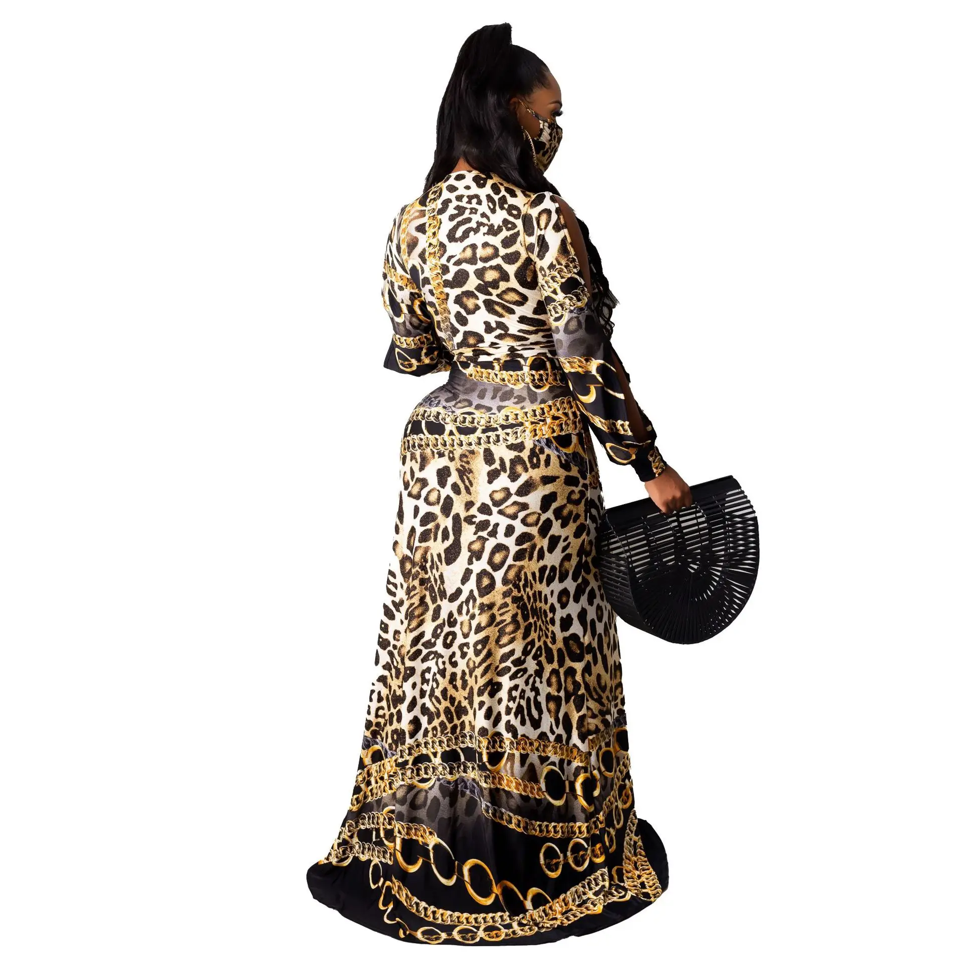 Leopard Print Dresses Casual Long Sleeve Loose Dress Summer Women Bandage Dress Sexy Vintage V-neck Lace Up Floor-length Dresses 
Leopard Print Dresses Casual Long Sleeve Loose Dress Summer Women Bandage Dress Sexy Vintage V-neck Lace Up Floor-length Dresses