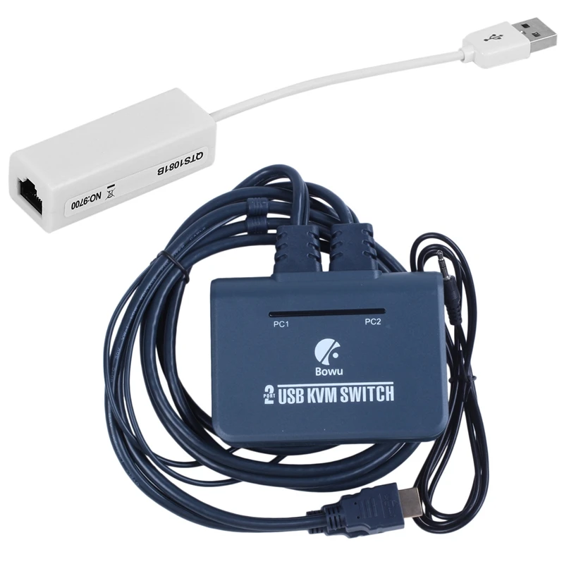 2 Port HDMI KVM Switch With Cables EL-21UHC With Portable 1Pcs Rtl8152 Chips USB 2.0 To Rj45 Network Card
2 Port HDMI KVM Switch With Cables EL-21UHC With Portable 1Pcs Rtl8152 Chips USB 2.0 To Rj45 Network Card