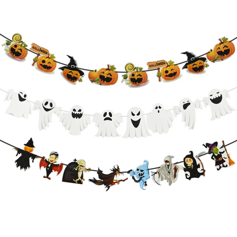 Halloween Banner Hanging Garland Paper Pumpkin Bunting Bat Horror Props for Home Halloween Party Decorations Supplies
Halloween Banner Hanging Garland Paper Pumpkin Bunting Bat Horror Props for Home Halloween Party Decorations Supplies