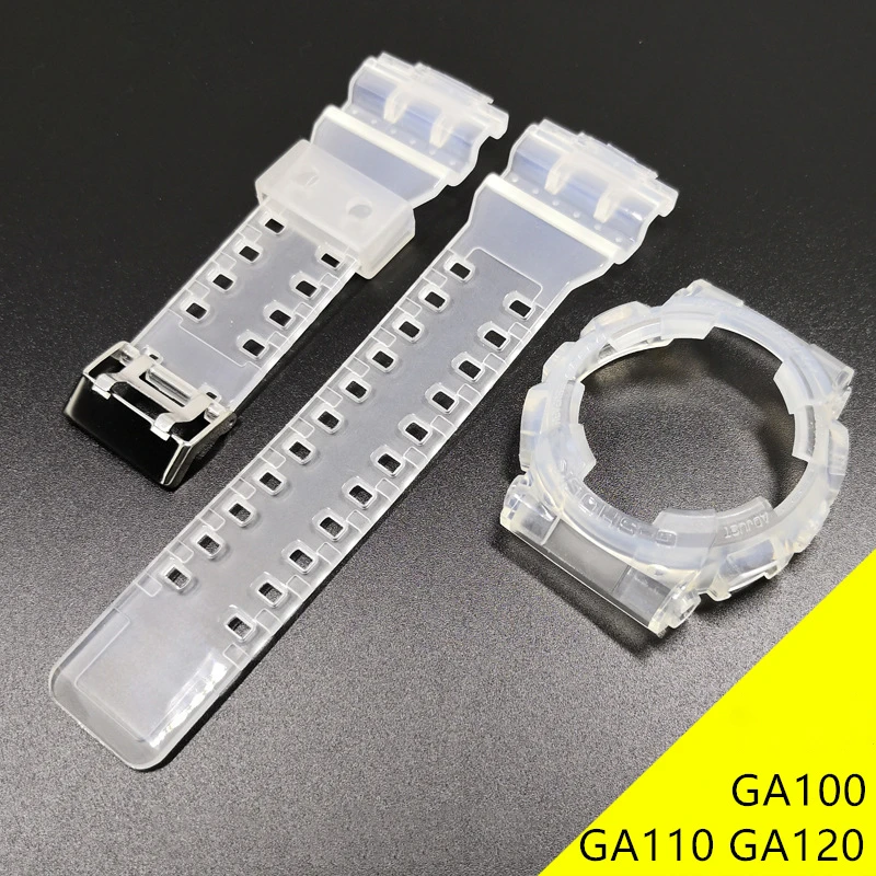 Replacement Rubber Watchband For Casio G-SHOCK GA100 GA110 GA120 Set Transparent White Silicone Watch Band Strap With Watch Case
Replacement Rubber Watchband For Casio G-SHOCK GA100 GA110 GA120 Set Transparent White Silicone Watch Band Strap With Watch Case