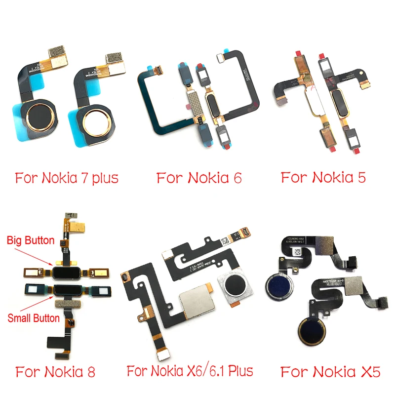 Гибкий кабель для Nokia 5 6 8 7 1 Plus X5 X6|flex cable|button flex cablebutton |