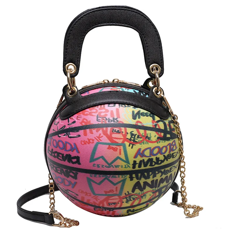 Color Graffiti Basketball Bag Women Handbag Cute Chains Funny Purse for Women Designer Cartoon Printed Shoulder Crossbody Bags
Color Graffiti Basketball Bag Women Handbag Cute Chains Funny Purse for Women Designer Cartoon Printed Shoulder Crossbody Bags