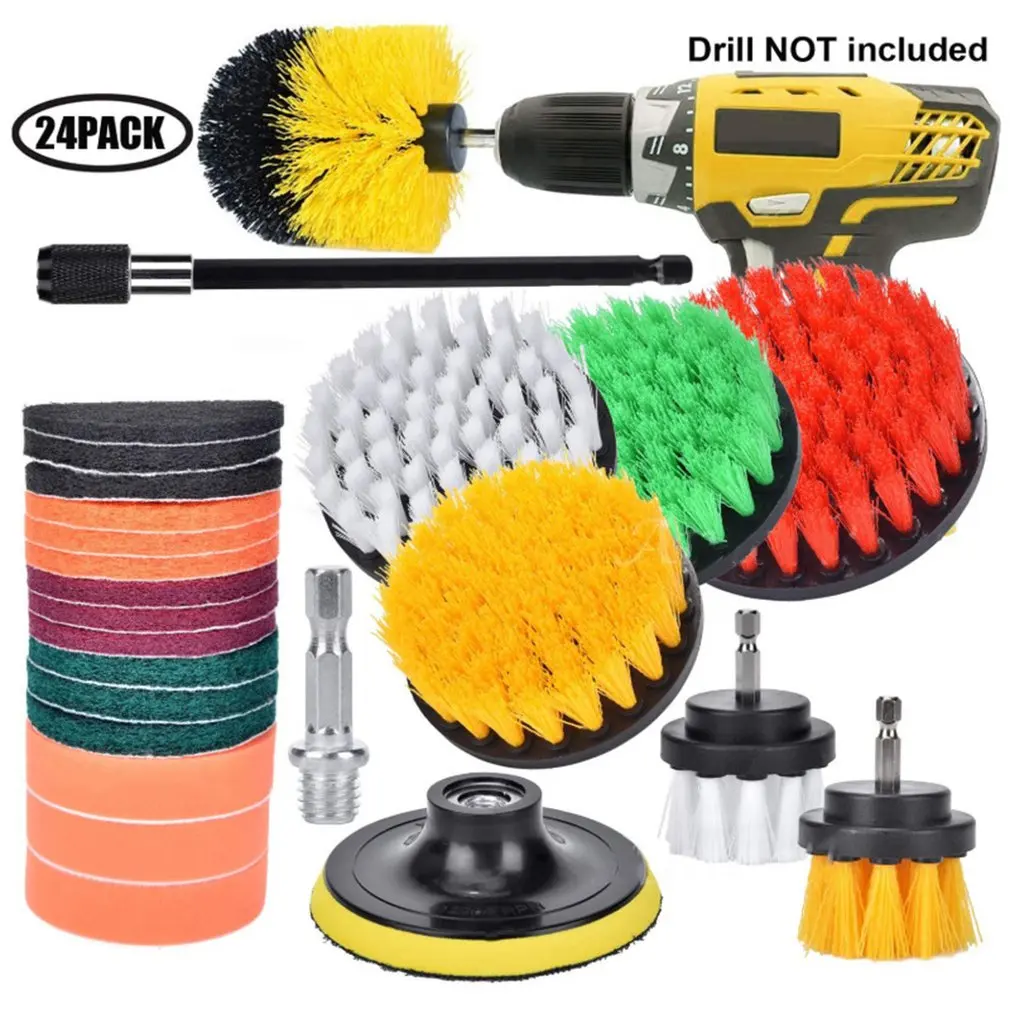 24 pcs/set Electric drill brush head set Plastic Cleaning and polishing Glass Brick Wall Cleaning brush head
24 pcs/set Electric drill brush head set Plastic Cleaning and polishing Glass Brick Wall Cleaning brush head