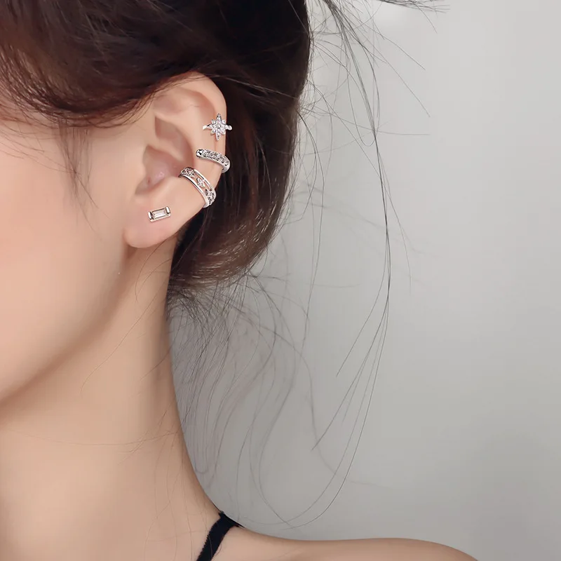 1Pcs Silver Color Korean Design Zircon Geometric Earrings Female Double Twist Without Pierced War Clip Ear Cuff Charm Jewelry
1Pcs Silver Color Korean Design Zircon Geometric Earrings Female Double Twist Without Pierced War Clip Ear Cuff Charm Jewelry