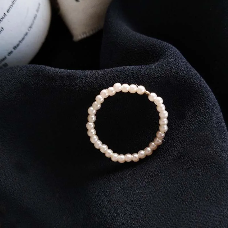 Women's Pearl Beads Ring Simple Trendy Pearls Jewellery Wedding Gift Accessories Gifts For Women Geometric Romantic Finger Rings
Women's Pearl Beads Ring Simple Trendy Pearls Jewellery Wedding Gift Accessories Gifts For Women Geometric Romantic Finger Rings