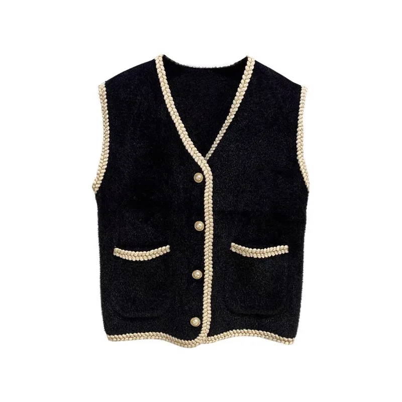 2021 Autumn Women V-Neck Vest Single Button Vintage Design All Match Women Vest Casual Women Tops Coat
2021 Autumn Women V-Neck Vest Single Button Vintage Design All Match Women Vest Casual Women Tops Coat