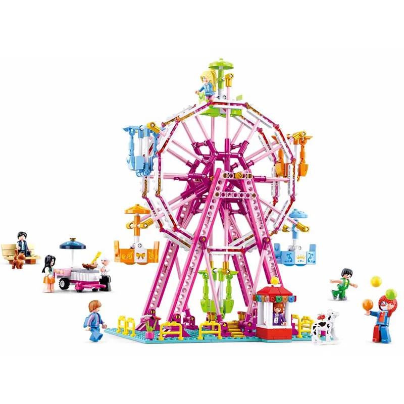 City Amusement Park Ferris Wheel Building Blocks Girls Friends Playground Pink Dream Model DIY Bricks Toys Child Holiday Gifts
City Amusement Park Ferris Wheel Building Blocks Girls Friends Playground Pink Dream Model DIY Bricks Toys Child Holiday Gifts