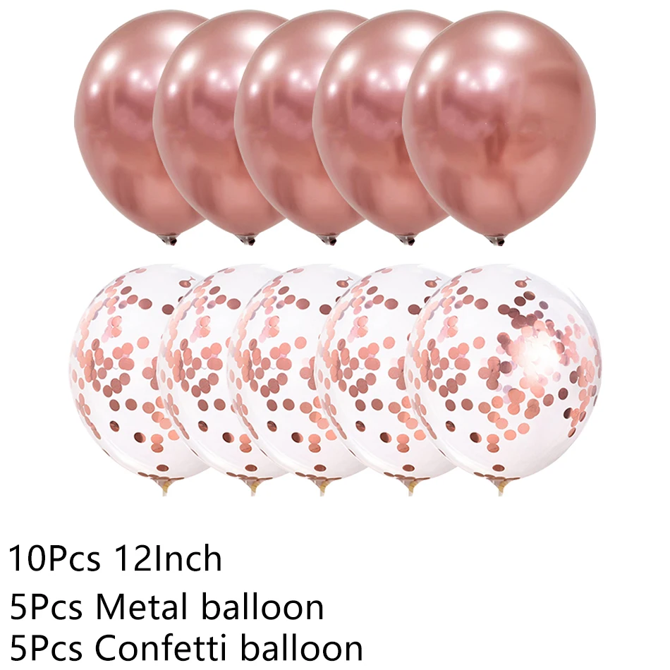 10/40Pcs 12inch Wedding Balloons Party Birthday Decorations Kids Rose Gold Chrome Latex Balloons with Confetti Home Accessories
10/40Pcs 12inch Wedding Balloons Party Birthday Decorations Kids Rose Gold Chrome Latex Balloons with Confetti Home Accessories