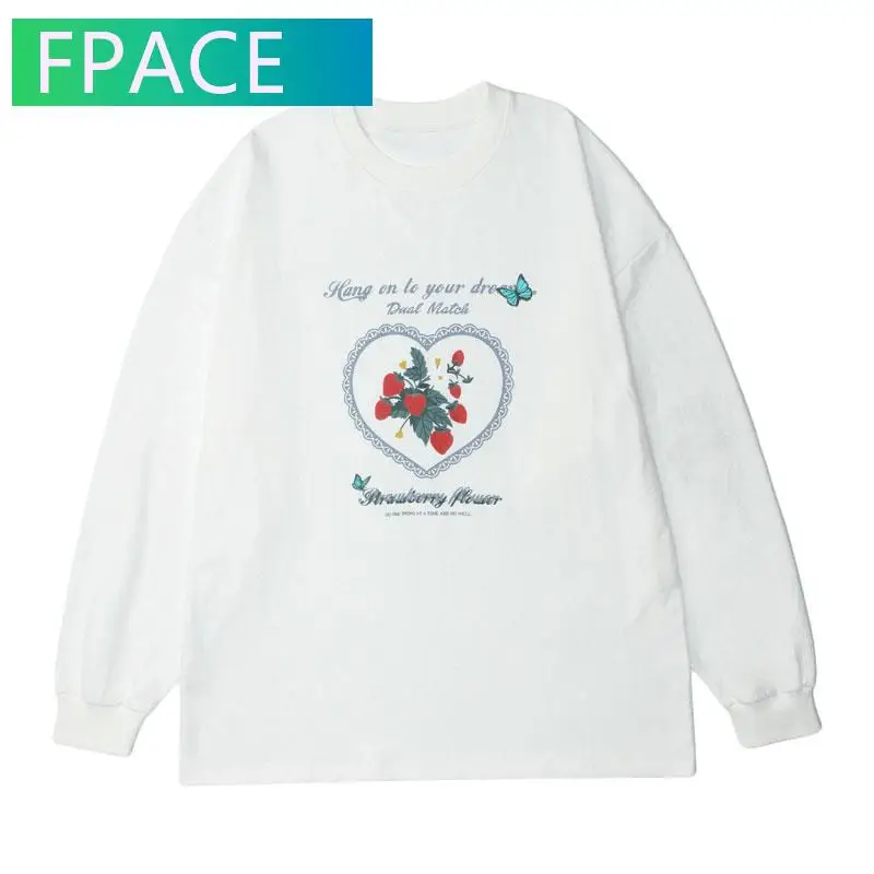 FPACE Streetwear Tshirts Strawberry Heart Print Long Sleeve Tees Shirts Hip Hop Fashion Casual Cotton Loose Harajuku Tops
FPACE Streetwear Tshirts Strawberry Heart Print Long Sleeve Tees Shirts Hip Hop Fashion Casual Cotton Loose Harajuku Tops