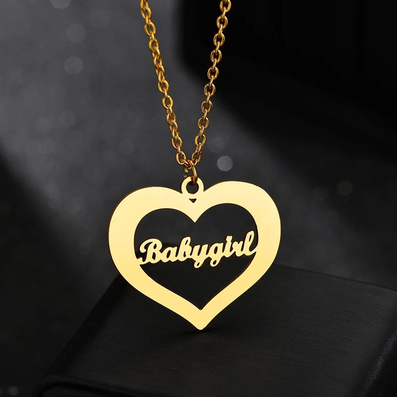 Charm Jewelry Personalized Necklace For Lover Gold Color Heart Custom Name Necklace Women Men Choker Couple Gift
Charm Jewelry Personalized Necklace For Lover Gold Color Heart Custom Name Necklace Women Men Choker Couple Gift