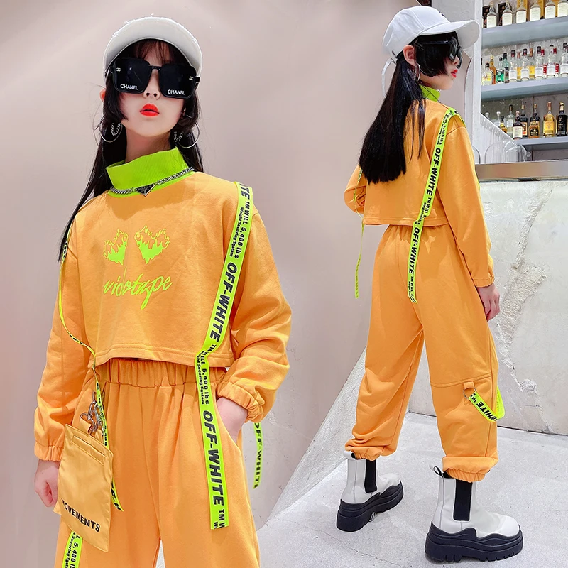 Letter Ribbon Show Suits for Girls Children's Clothing Sets Pullover Sweatshirt Coats Casual Joggers Pants Hiphop Kids Tracksuit
Letter Ribbon Show Suits for Girls Children's Clothing Sets Pullover Sweatshirt Coats Casual Joggers Pants Hiphop Kids Tracksuit