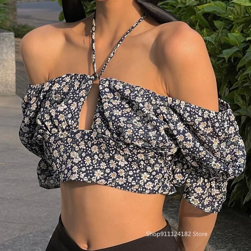 Summer 2021 Women's Cottalcore Sweet Little Floral Sexy Cute Tether Bowknot Trumpet Sleeve Short Top Womens Clothing
Summer 2021 Women's Cottalcore Sweet Little Floral Sexy Cute Tether Bowknot Trumpet Sleeve Short Top Womens Clothing