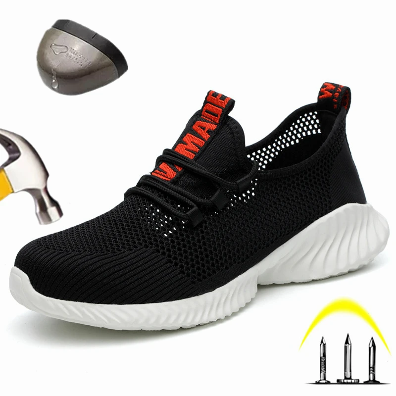 Breathable Men Safety Shoes Men's Work Boots Steel Toe Cap Working Sneakers Non-Slip Puncture-Proof Lightweight Shoes Summer
Breathable Men Safety Shoes Men's Work Boots Steel Toe Cap Working Sneakers Non-Slip Puncture-Proof Lightweight Shoes Summer
