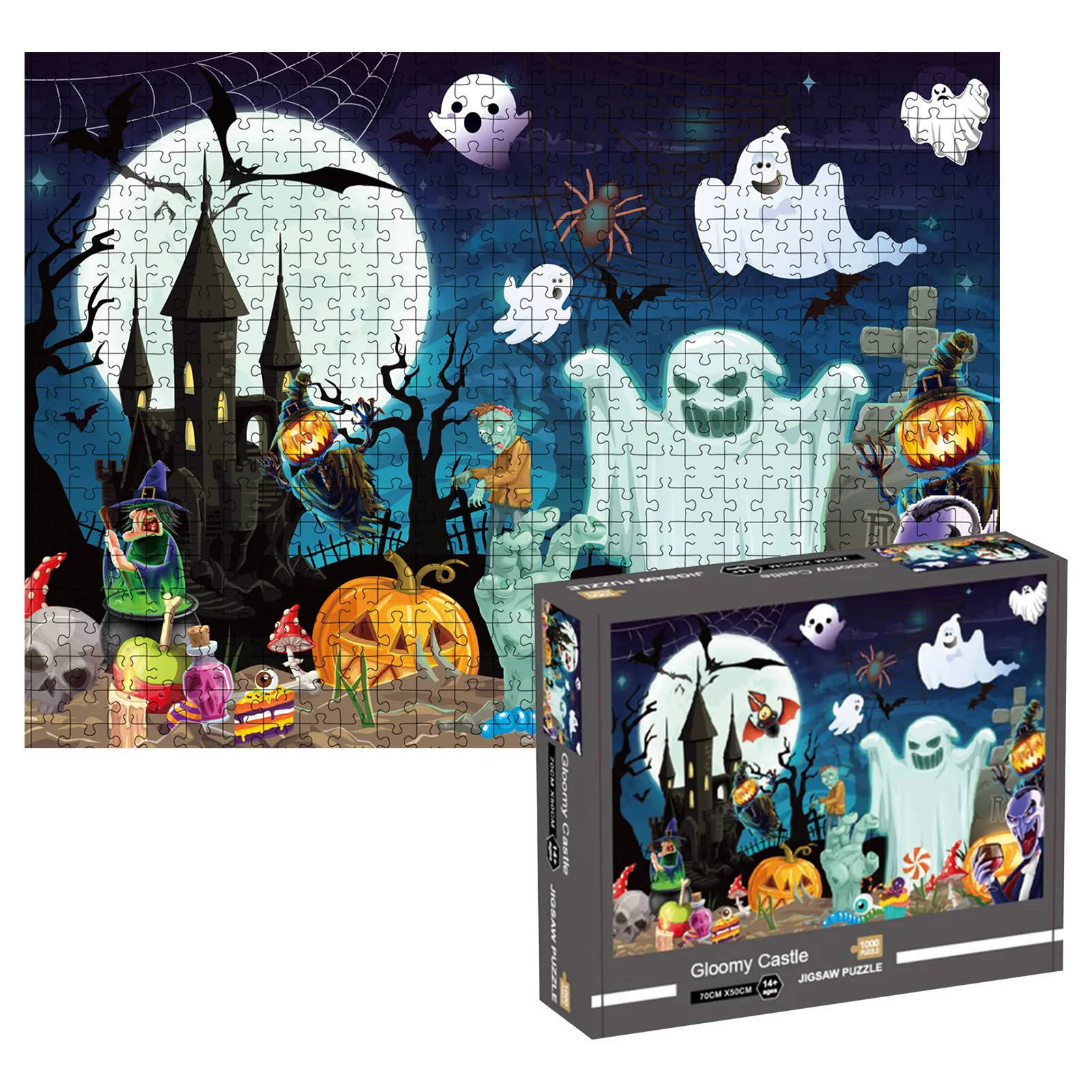 1000 Pieces Halloween Puzzle Adult Children Halloween Theme Educational Puzzle Toys Christmas Halloween Assembling Gift
1000 Pieces Halloween Puzzle Adult Children Halloween Theme Educational Puzzle Toys Christmas Halloween Assembling Gift
