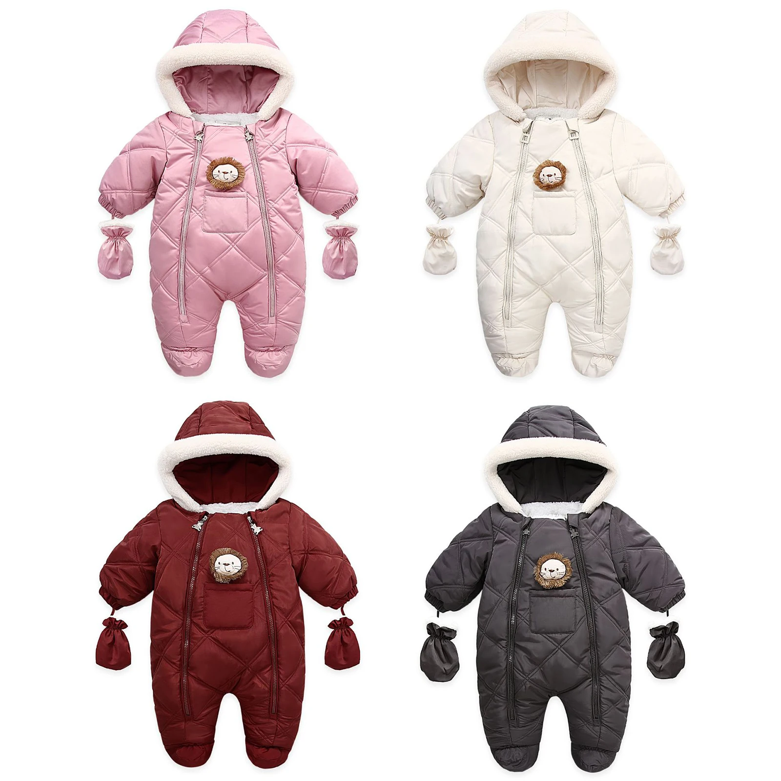 Infant Baby Boys Girls Winter Jumpsuits Snowsuit with Gloves Warm Hoodied Footie Outwear Down Coat Romper Jacket
Infant Baby Boys Girls Winter Jumpsuits Snowsuit with Gloves Warm Hoodied Footie Outwear Down Coat Romper Jacket