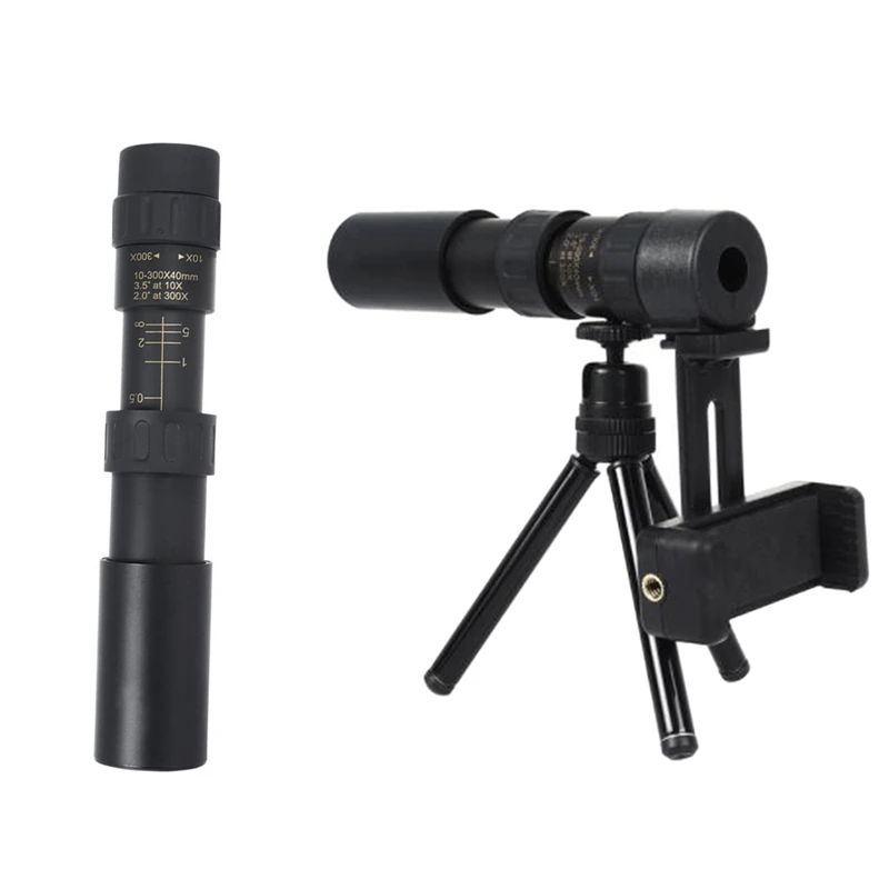4K 10-300x40MM Monocular Telescope Portable Zoom Monocular Binoculars Light Night Vision for Hunting Camping
4K 10-300x40MM Monocular Telescope Portable Zoom Monocular Binoculars Light Night Vision for Hunting Camping