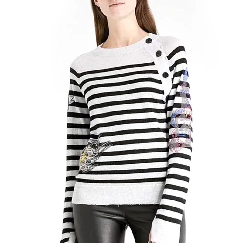 Модная повседневная одежда, кашемировый вязаный свитер, Модный популярный женский свитер с пуговицами 
Модная повседневная одежда, кашемировый вязаный свитер, Модный популярный женский свитер с пуговицами