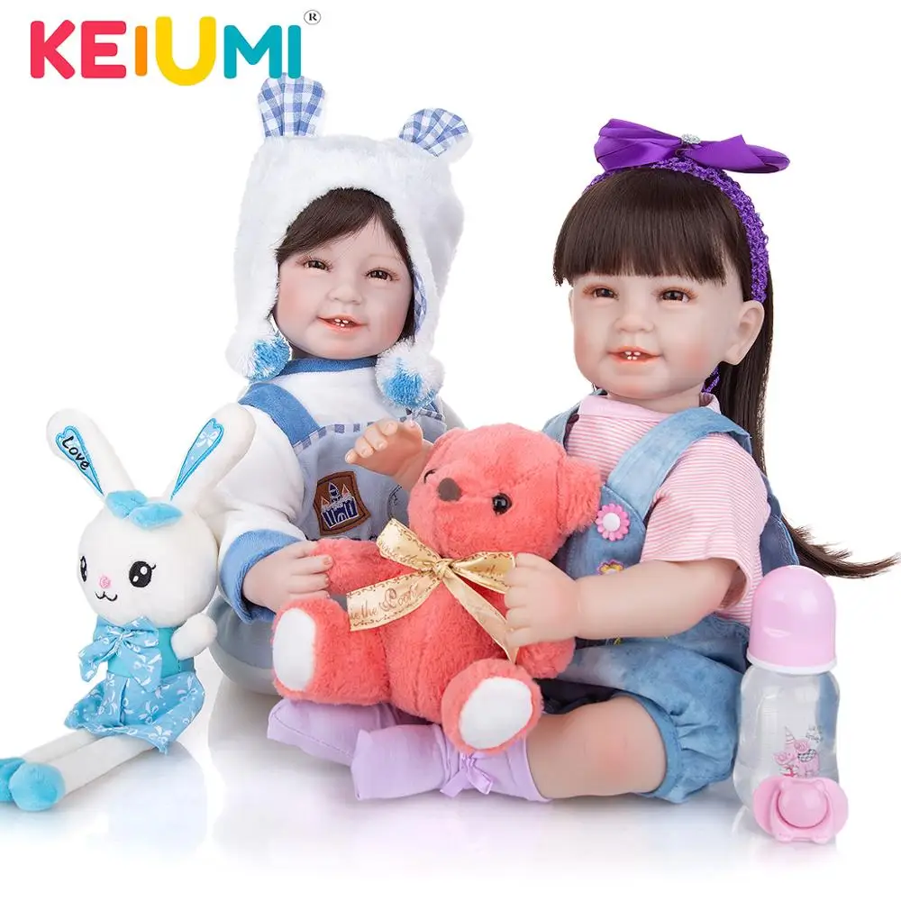 KEIUMI 22-дюймовые смайлики Мягкие силиконовые Близнецы Reborn Baby куклы 55 см новорожденный мальчик и девочка игрушка Playmate для подарка на день рожд...
KEIUMI 22-дюймовые смайлики Мягкие силиконовые Близнецы Reborn Baby куклы 55 см новорожденный мальчик и девочка игрушка Playmate для подарка на день рожд...