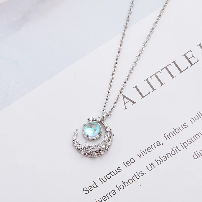 New Fashion Women Jewelry Crescent Pendant Moon Necklace 925 sterling Silver Jewelry Best Quality
New Fashion Women Jewelry Crescent Pendant Moon Necklace 925 sterling Silver Jewelry Best Quality